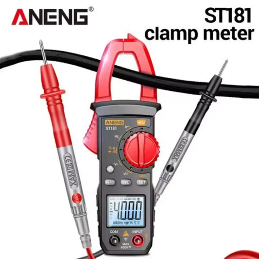 日本語説明書付 クランプメーター テスター ST181 電流 電圧 導通 コンデンサ 自動車 4000カウント