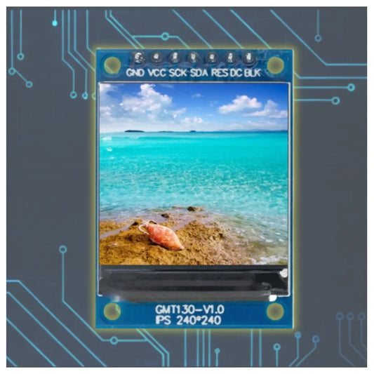 TFT LCDディスプレイ 1.3インチ フルカラー TFT液晶 Raspberry Pi Pico マイコン工作 高精細 フルカラー 240x240 Arduino raspberry pi pico マイコン 爆買