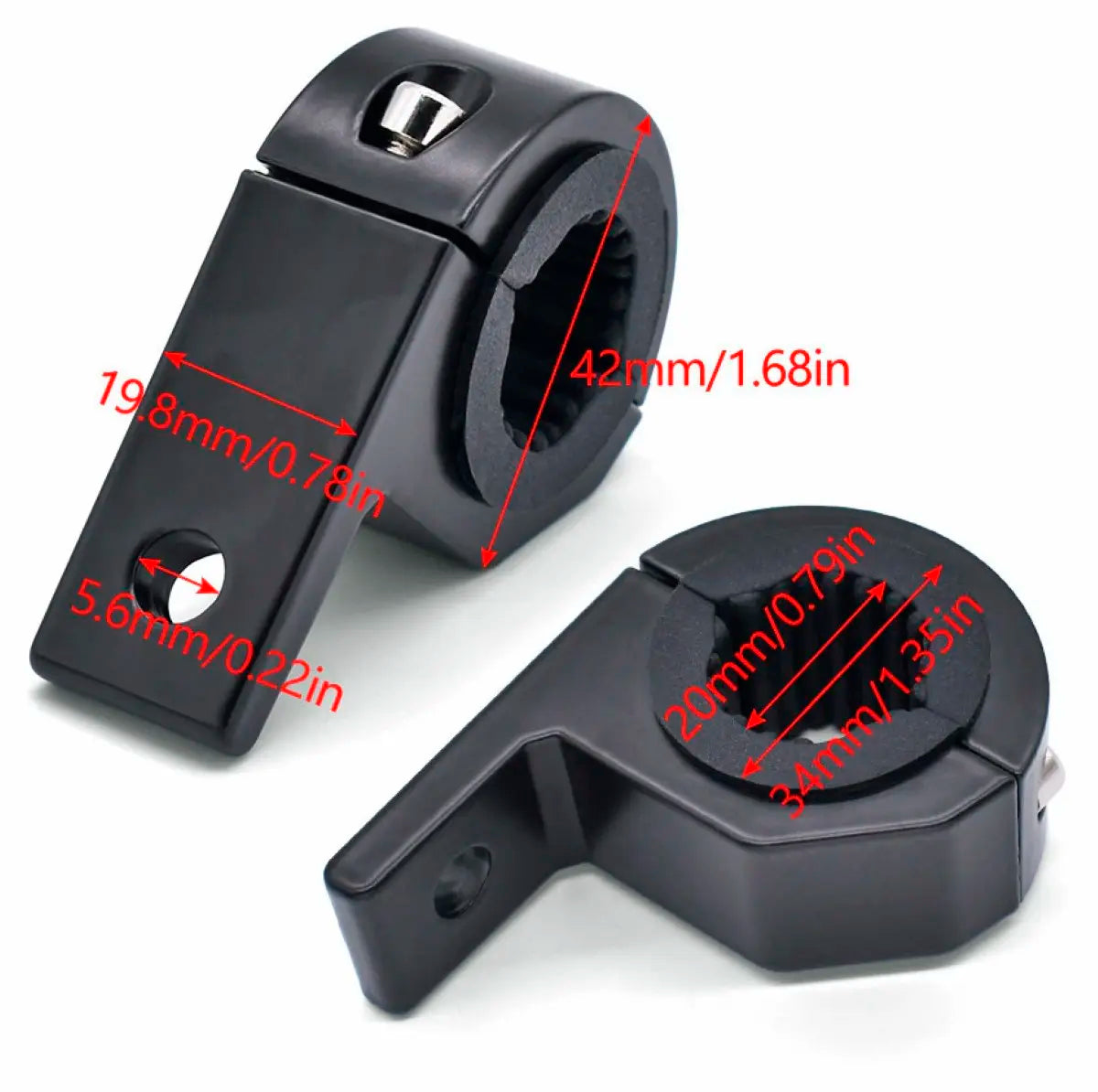 フォグランプ スタンド バイク 挟み込み型 2個セット 25mm-32mm対応