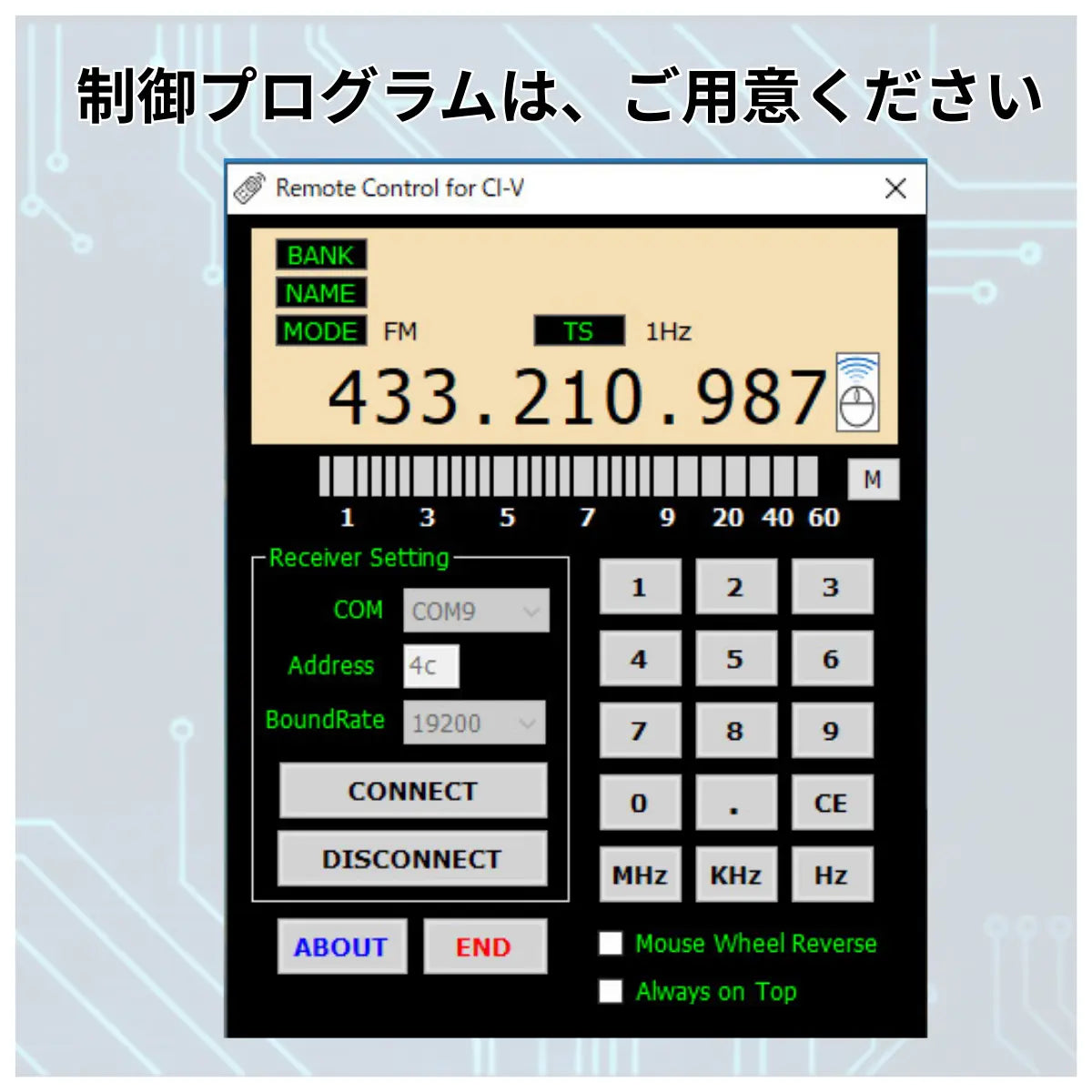 CI-V USB キャット インターフェースケーブル アイコム 無線機 CT-17 互換 長さ約1m 爆買