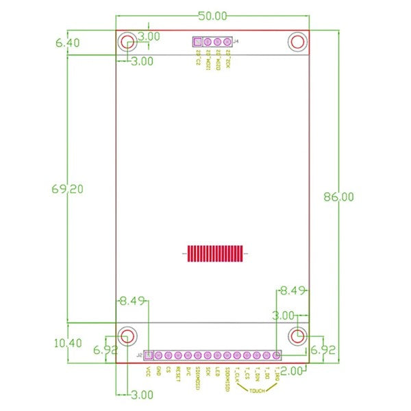 TFT LCDディスプレイ 2.8インチ 240x320 タッチスクリーン付 Arduino raspberry pi pico マイコン ラズベリーパイ 電子工作 爆買