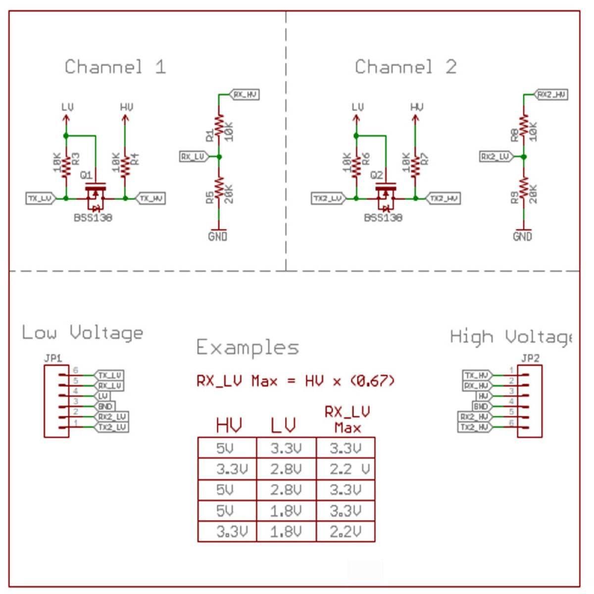 双方向ロジックレベル変換モジュール 2CH 2個セット 双方向 レベル変換 3.3V 5V UART Arduino raspberry pi pico マイコン 爆買