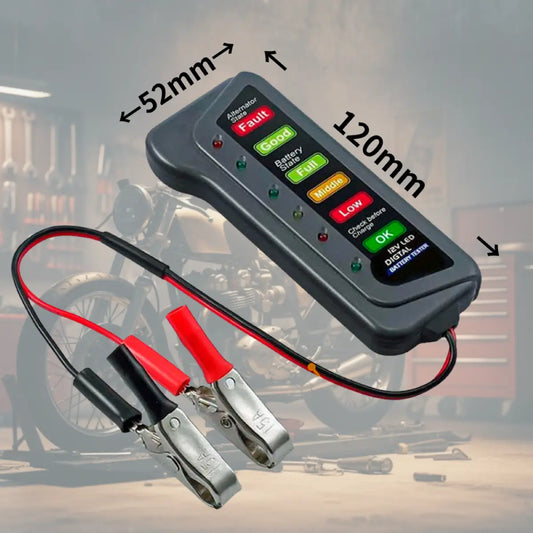 6LED 12V カーバッテリーテスター 状態 チェック 簡単 LED 表示　瞬時に診断 爆買