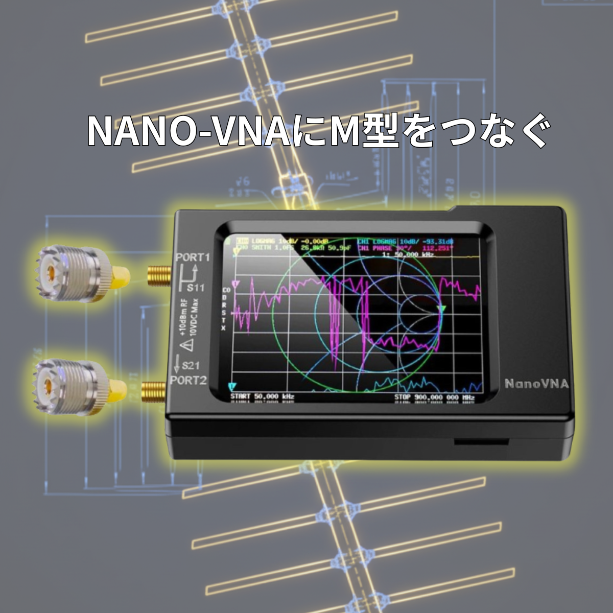 SMAP-MJ SMAオス / M型メス 同軸変換コネクター NANOVNA 爆買