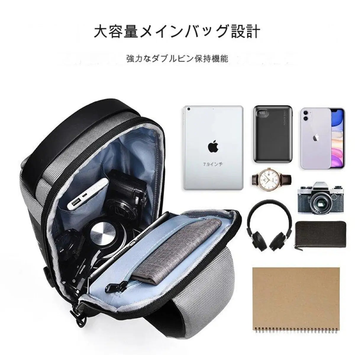ボディバッグメンズ レディース ショルダーバッグ 防水 USBポート クロスオーバーバッグ 斜めがけ 盗難防止 トラベルバッグ  人気 爆買