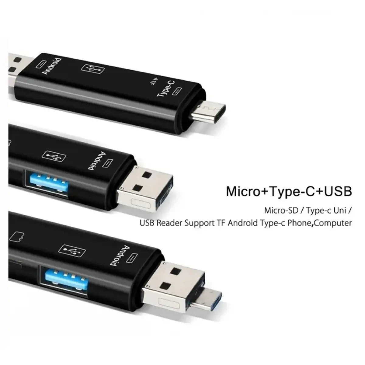 カードリーダー Type-C 5in1 usb2.0 ハブ SDカード 変換アダプター Micro USB USB2.0 OTG対応 Android スマホ  micro SDカード 転送 爆買