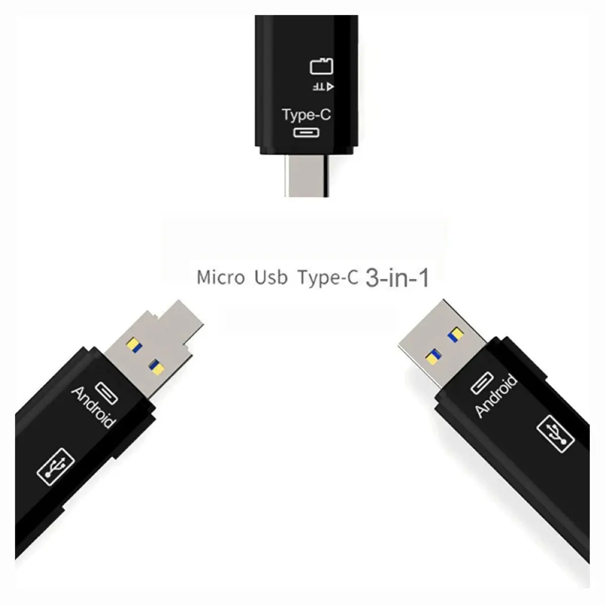カードリーダー Type-C 5in1 usb2.0 ハブ SDカード 変換アダプター Micro USB USB2.0 OTG対応 Android スマホ  micro SDカード 転送 爆買