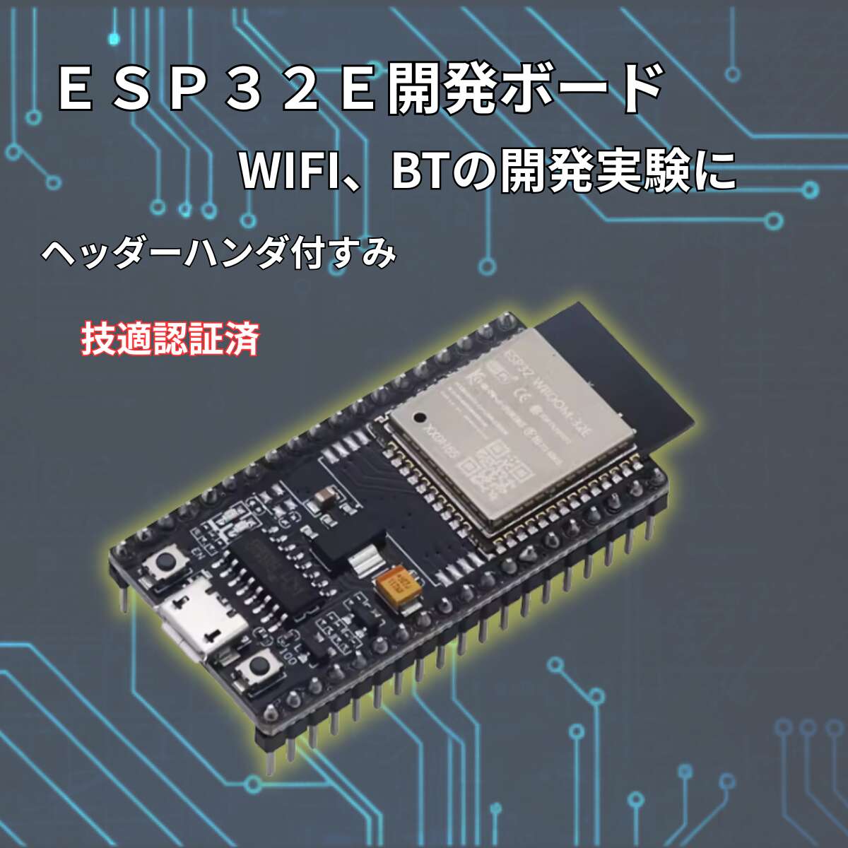 ESP32E 開発ボード 技適取得済 Wi-Fi  BLE デュアルコア マイコン