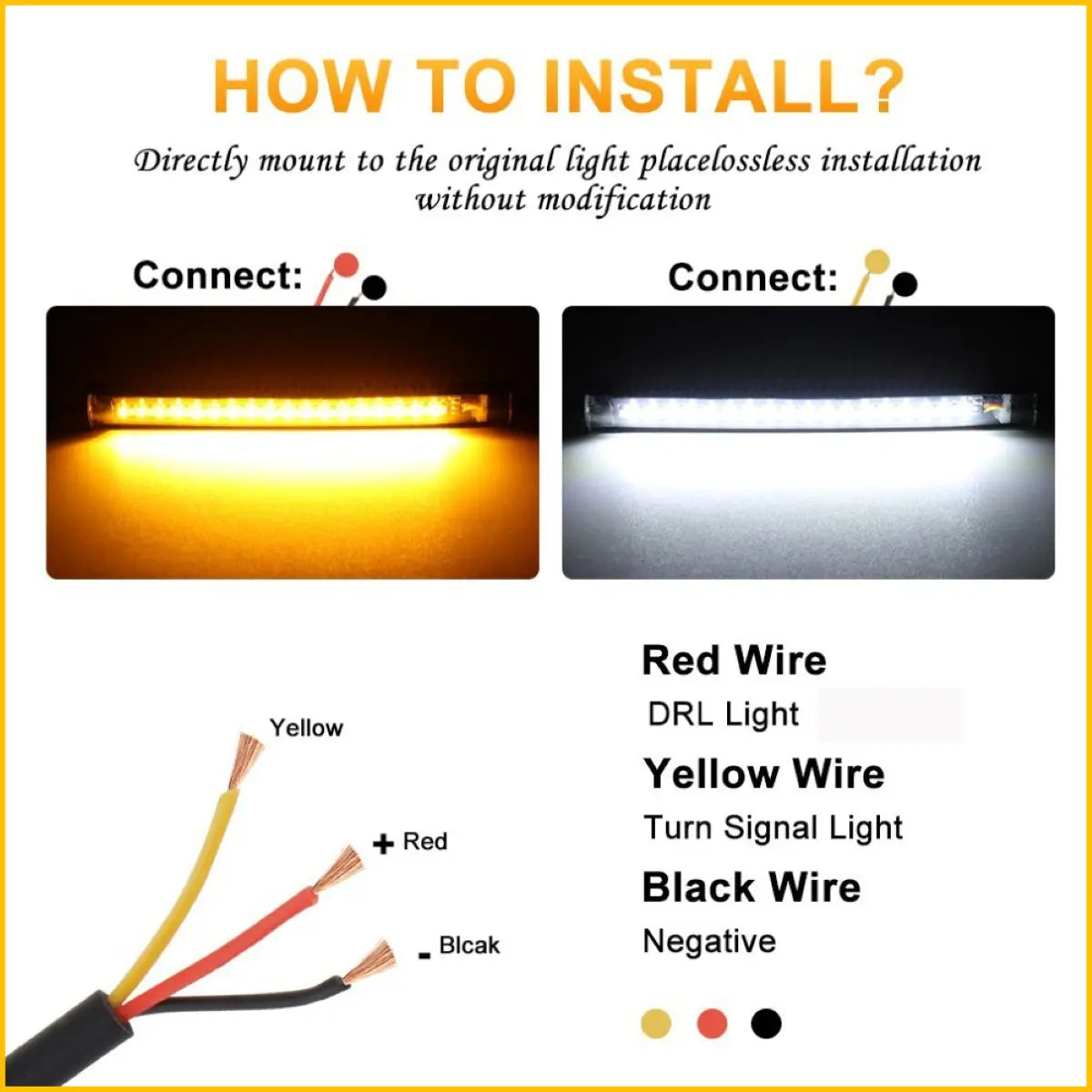 バイク ウインカー シーケンシャルウインカー フロントフォーク   LED 流れるウインカー デイライト ホワイト アンバー 2色 防水 ラバー  2個セット 爆買