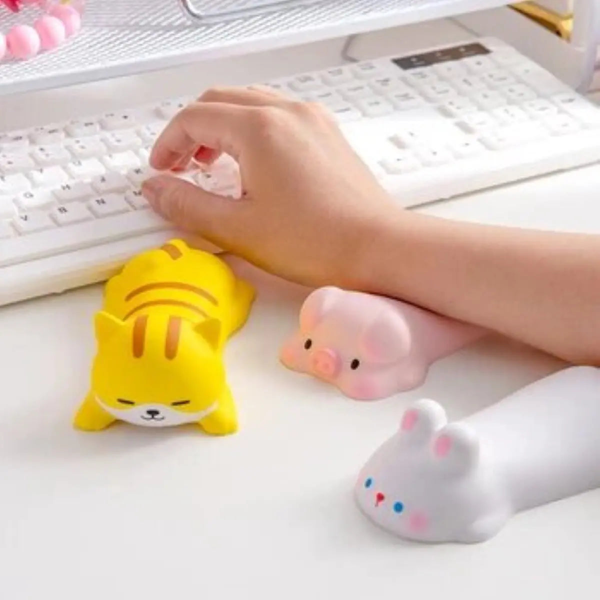 アームレスト PC ノート 疲れ軽減 柔らかい かわいい ねこ いぬ ぶた うさぎ 爆買