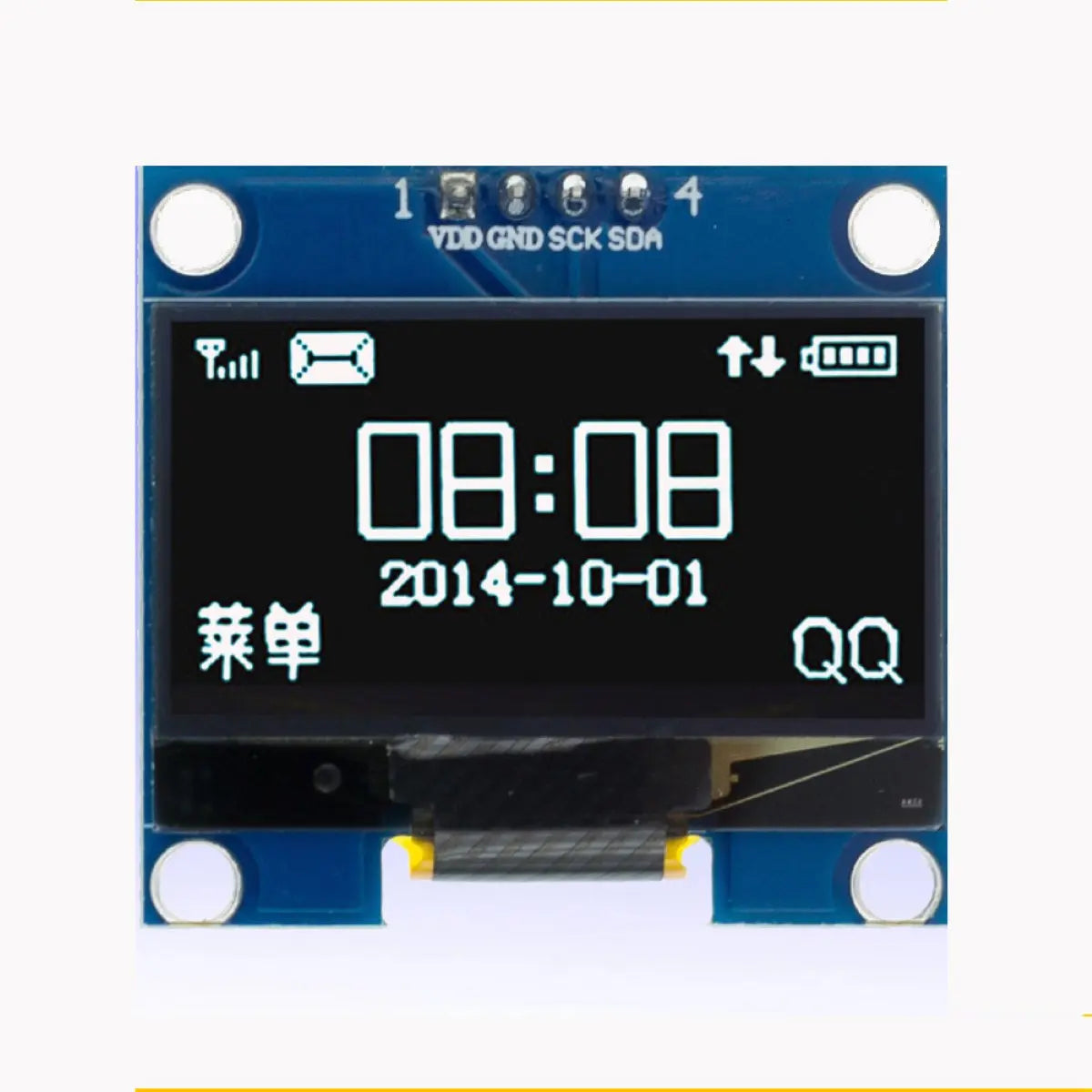 OLEDディスプレイ 白色 SH1106 1.3インチ 128x64dot Arduino raspberry pi pico マイコン 電子工作 実験 爆買