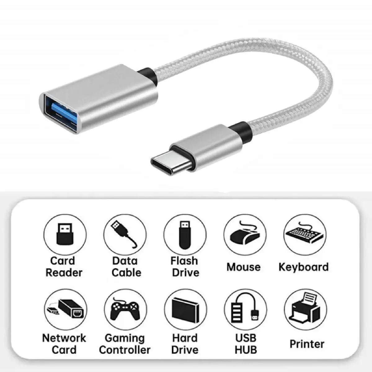 OTG変換 OTGケーブル USB C to USB Type A 周辺機器接続 充電 データ転送 開発ボード接続 キーボード メモリー USB Type-Cオス USB Type-Aメス 爆買
