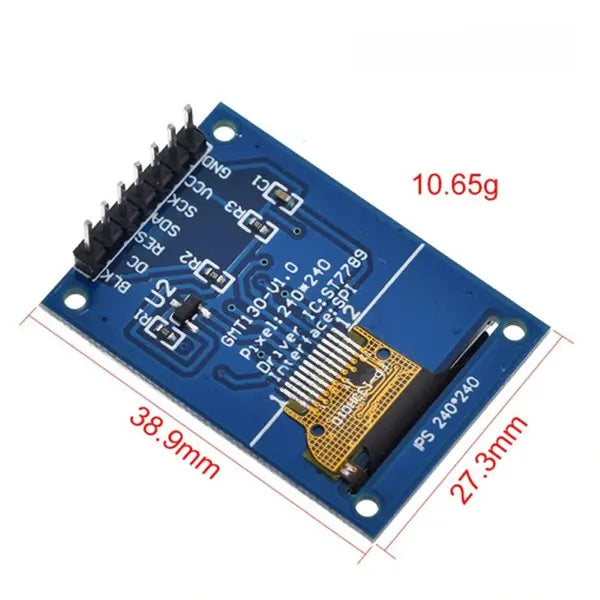 TFT LCDディスプレイ 1.3インチ フルカラー TFT液晶 Raspberry Pi Pico マイコン工作 高精細 フルカラー 240x240 Arduino raspberry pi pico マイコン 爆買