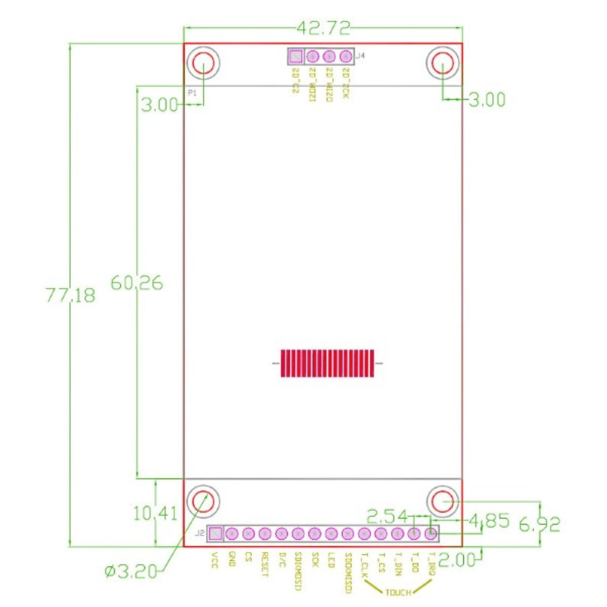 TFT LCDディスプレイ 2.4インチ 240x320 タッチスクリーン付 Arduino raspberry pi pico マイコン ラズベリーパイ 電子工作 爆買