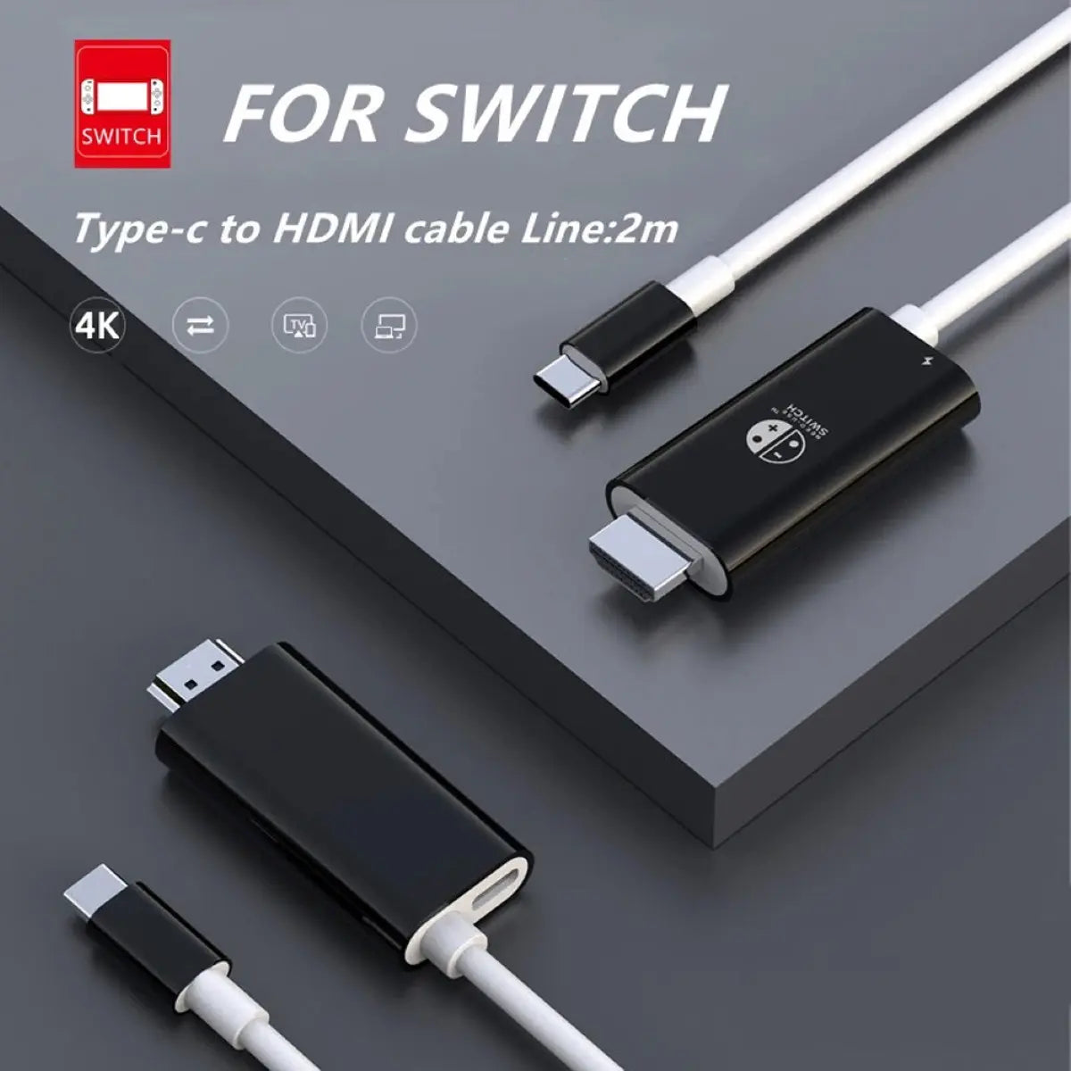 Switch ドック HDMI 変換 ケーブル Type-C USB-C ドック 不要 ドック