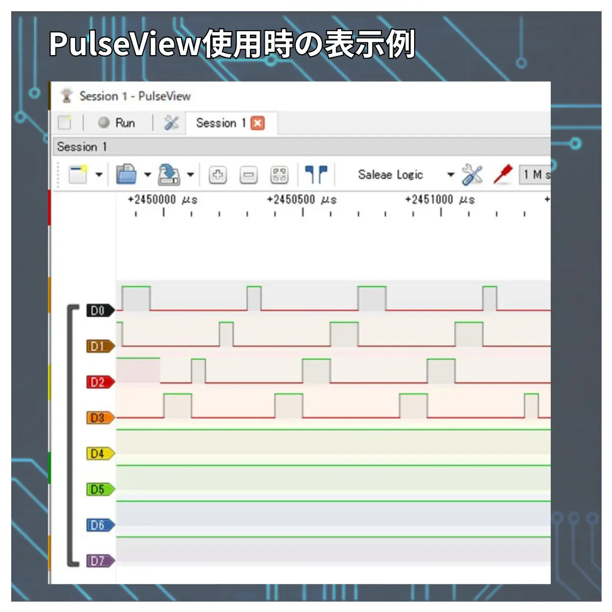 USB ロジックアナライザ 8チャンネル 24MHz SPI I2C UART対応 デジタル信号解析 計測器 開発用 Arduino raspberry pi pico マイコン 爆買