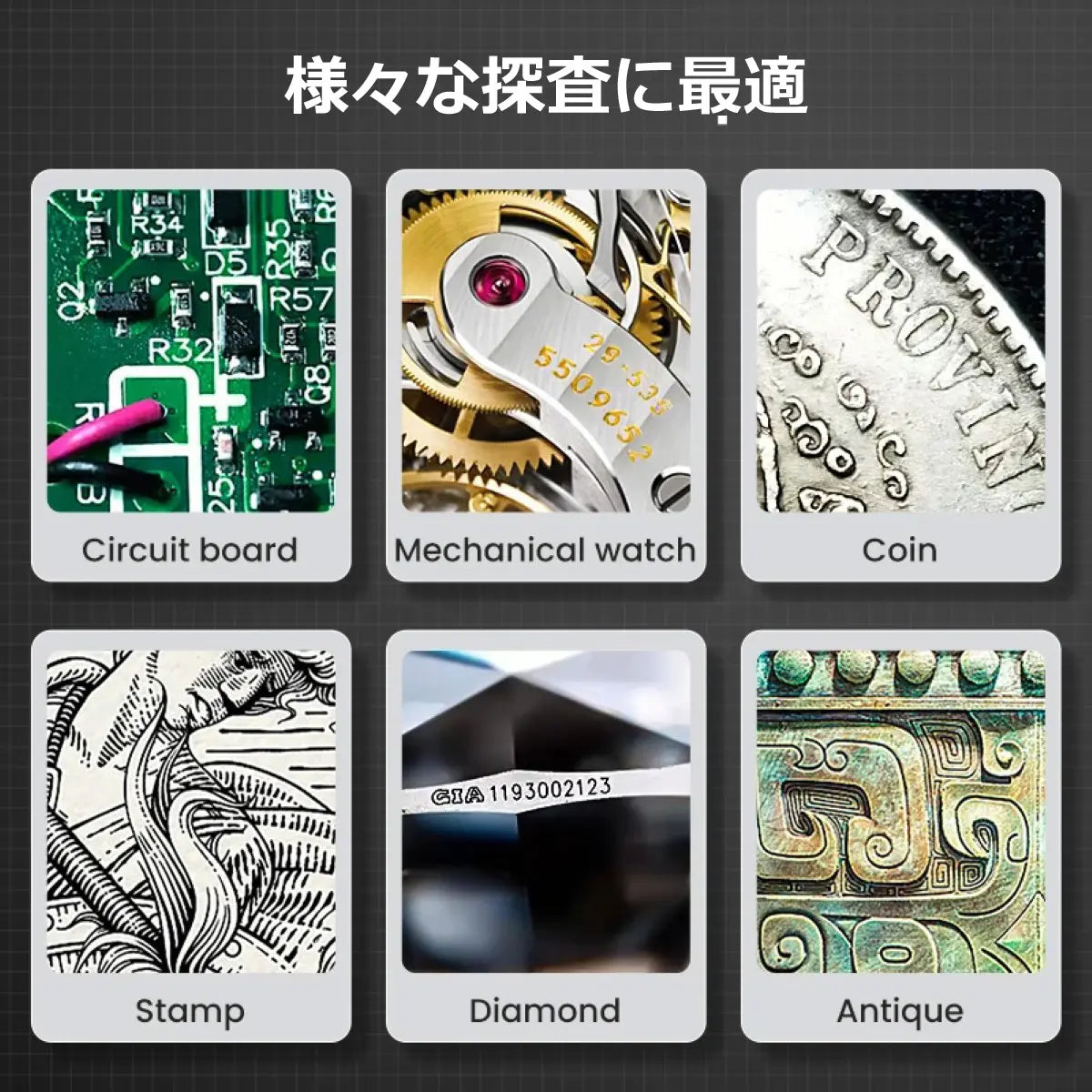 電子拡大鏡　PC接続可能　100倍ズーム！LEDライト付きポータブル顕微鏡 2.8インチIPSスクリーン 200万画素 爆買
