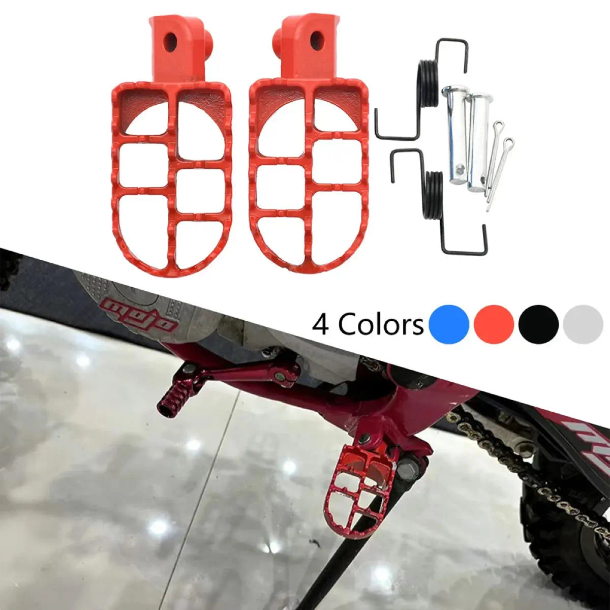 ワイドフットペグ バイクステップ バイク ステップ 交換 大型化 安全 踏みやすい オフロード アルミ製 ヤマハ 爆買