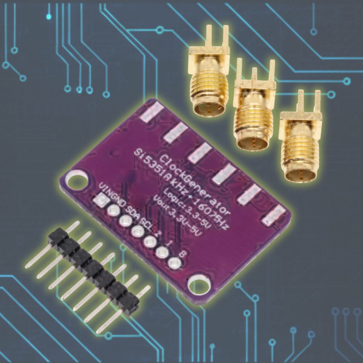 Si5351A I2C信号発生器モジュール｜8kHz〜160MHz・3出力
